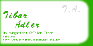 tibor adler business card